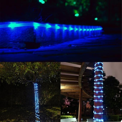 Solar Rope Lights, 23ft 50LED Waterproof Copper Tube Wire String Lights for Garden,Yard, Path, Fence, Stairs, Backyard, Patio Decorative (Blue)