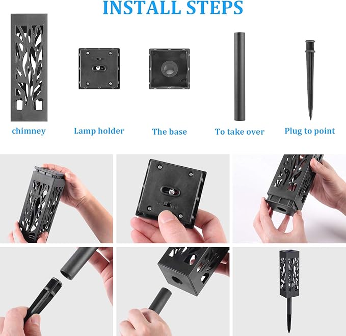 TOPCHANCES Solar Garden Lights,Outdoor Waterproof Solar Pathway Lights Solar Powered Garden Path Landscape Lights for Patio Lawn Yard Driveway Walkway Porch Decor Lights …