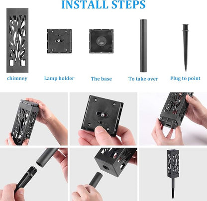 TOPCHANCES Solar Garden Lights,Outdoor Waterproof Solar Pathway Lights Solar Powered Garden Path Landscape Lights for Patio Lawn Yard Driveway Walkway Porch Decor Lights …