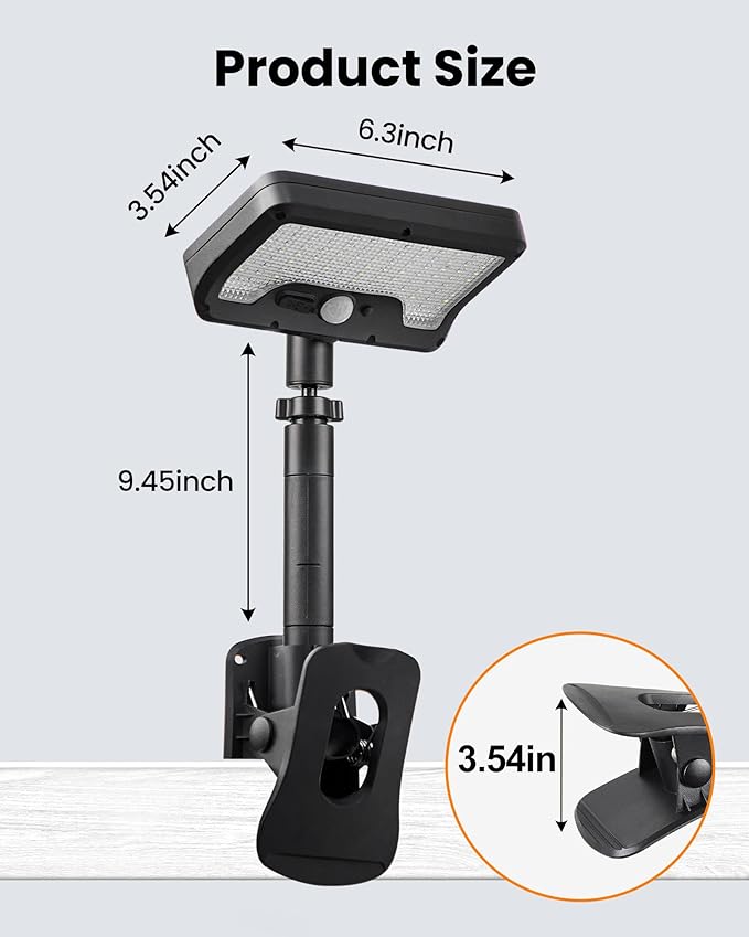 Clip On Solar Lights Outdoor, Motion Sensor Outdoor Lights, 92 LEDs 600LM Solar Fence Lights Outdoor | Lumora