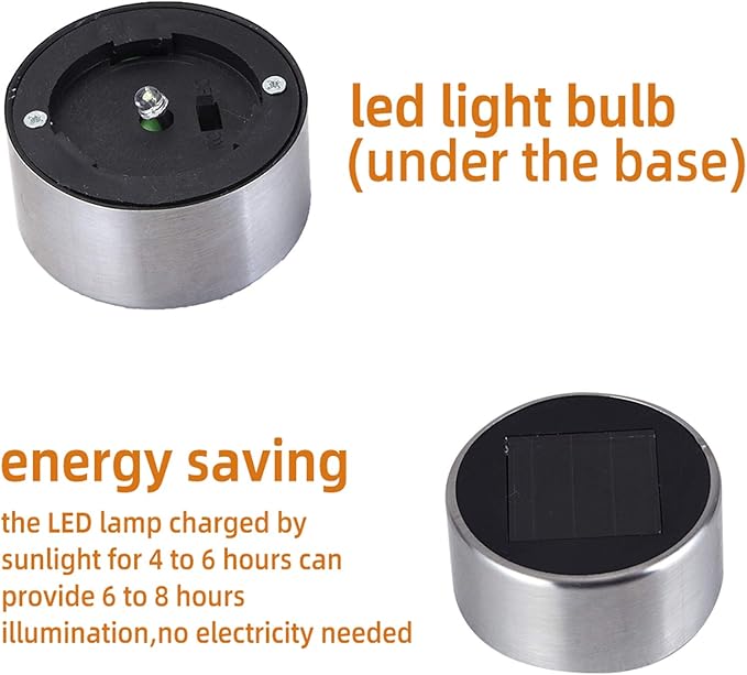 10 Pcs Outdoor Solar Pathway Lights,Stainless Steel LED Landscape Lighting,Outdoor Waterproof Solar Garden | Lumora