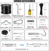 Upgraded Outdoor String Light Hanging Kit, 350ft Globe String Light Suspension Kit w/Expansion Hook, Stainless | Lumora