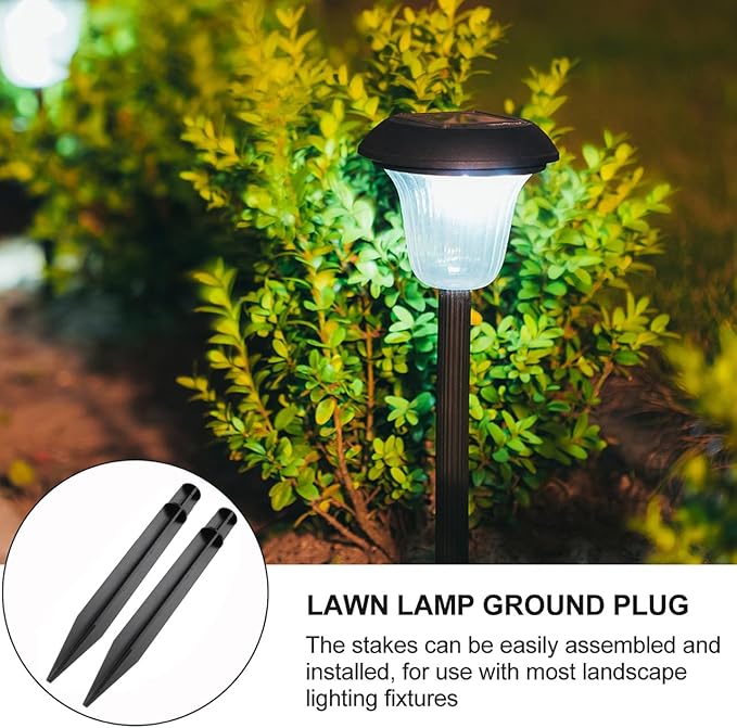 DOITOOL Ground Spike Lawn Lamp Insert 8.26In Landscape Lighting Stake for Outdoor Path Lights Yard Garden Decoration