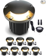Gardenreet Low Voltage Brass Well Lights - LED Replaceable Bulb 12V In-Ground Weatherproof - Outdoor Path Light | Lumora