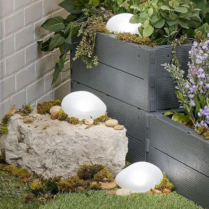 Lakeside Solar White Rock Light Outdoor Decor