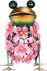 VCUTEKA Frog Solar Lights Outdoor, Solar Lantern Waterproof LED Hydrangea Flower Lights Frog Tabletop Decorations | Lumora