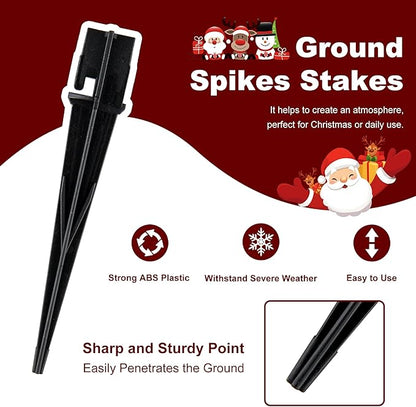 10PCS Plastic Ground Spikes, Replacement Stakes for Candy Cane Lights, Maintain Candy Cane Pathway Lights, 0.68 * 5 Inch Markers