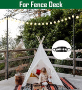 10ft String Light Pole for Deck Fence, Light Pole for Outdoor String Light, Perfect for Garden, Backyard, and Patio | Lumora