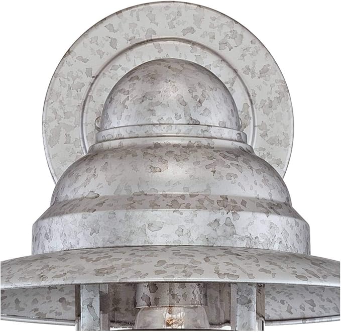 John Timberland Marlowe Rustic Industrial Farmhouse Outdoor Wall Light Fixture Galvanized Hooded Cage 13" Clear Glass for Exterior Barn Deck House Porch Yard Patio Outside Garage Front Door