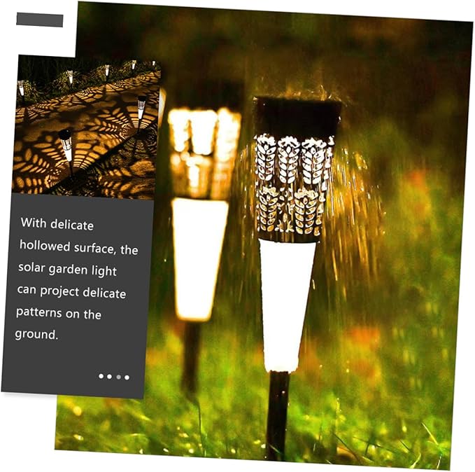 GALPADA 6pcs Solar Garden Lights Outdoor Stake Ground Lights Warm Colorful LED Landscape Pathway Yard Decorative Solar Powered Lighting for Patio and Courtyard
