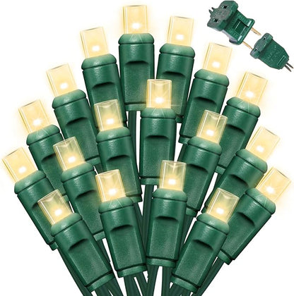 LAMPHOME 1200LED (24pk of 50L) String Lights, 30% Twinkle and 70% Steady mini String Light, Warm White LED Christmas Lights for Xmas Tree Trunk Yard Porch Outdoor Wedding Party Decorations