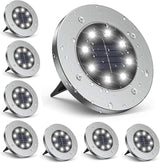 Solar Lights Outdoor Garden, Solar Lights Outdoor, IP65 Waterproof Outdoor LED Solar Pathway Lights - 8 Pieces Each | Lumora