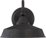 John Timberland Willard Rustic Industrial Farmhouse Outdoor Barn Light Fixture Textured Black LED Gooseneck 8 3/4" | Lumora