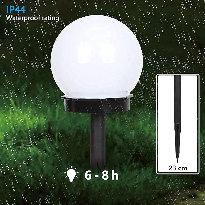 Solar Lights Outdoor, 8 Pack LED Solar Globe Powered Garden Light Waterproof for Yard Patio Walkway Landscape | Lumora