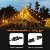 100FT Outdoor String Lights for Outside Patio Lights with 24+1 Shatterproof S14 E12 LED Bulb, 2700K Outside Hanging | Lumora