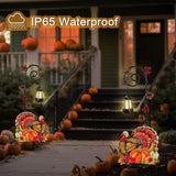 Thanksgiving Turkey Decorations Outdoor,Solar Turkey Garden Stakes,Autumn Fall Decor Yard Stake for Outdoor Garden | Lumora