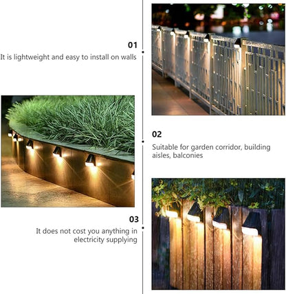 Angoily Solar Light Outdoor Led Solar Wall Lamp Automatic Charging Garden Decorative Light