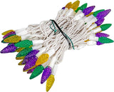 ‎‎‎Novelty Lights 24FT 70 LED C6 LED Mardi Gras String Lights, Outdoor Christmas Tree Commercial Grade LED String | Lumora