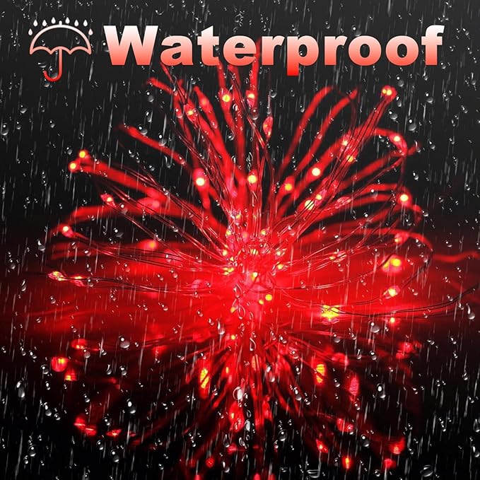Lomotech Solar String Lights Outdoor - 2 Pack Total 66ft 200LED Solar Fairy Lights Waterproof 8 Modes Twinkle | Lumora