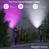 SUNTHIN Outdoor Landscape Lighting with Remote, RGBW Color Changing Spot Uplights, 12 Pack (2 * 6 Pack) | Lumora