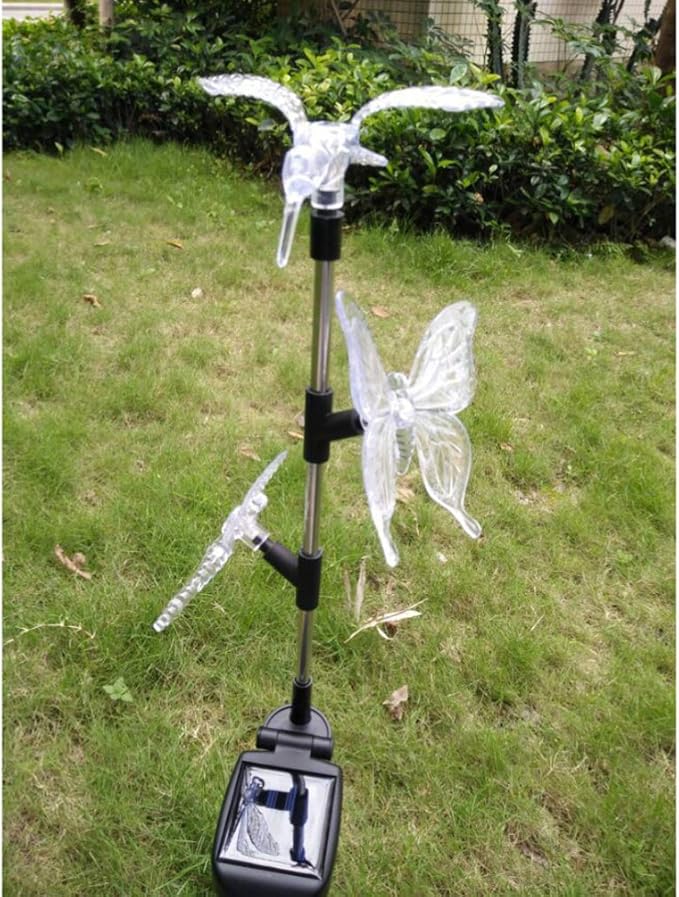 Solar Garden Stake Lights Hummingbird Butterfly and Dragonfly Multi-Color Changing Decorative Landscape Light for | Lumora