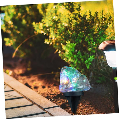 Yardwe LED Solar Garden Lights Decorative Pebble Shape Pathway Lights for Outdoor Walkways Automatic Sensor for Energy Saving for Lawn and Landscape Decor