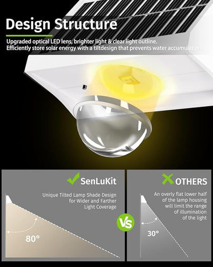 Solar Fence Lights Outdoor Waterproof High Brightness LED Spot Lens Deck Lights 7 Mode Warm & Cool White RGB Solar Powered Wall Lighting Decor for Outside Patio Step Backyard Railing - 2 Pack(White)