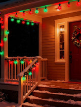 50Ft Red and Green Christmas Lights Outdoor, G40 Globe Patio String Lights with 27 LED Red and Green LED Bulbs(2 | Lumora