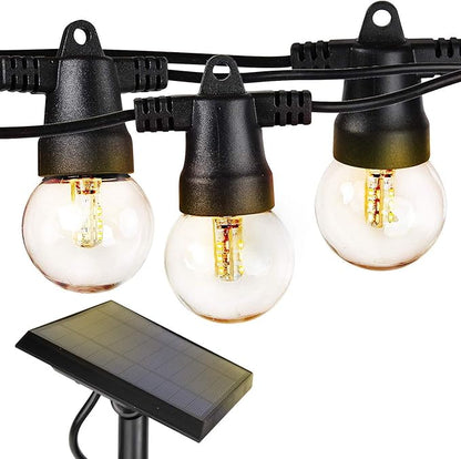 Brightech Ambience 27 Ft Pro Solar Powered Outdoor String Lights Bundled with One Extra Ambience Pro Replacement Solar Panel - Compatible 1W Solar Powered Outdoor String Light