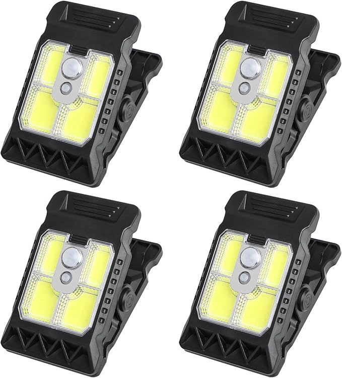 Solar Clip on Motion Sensor Light, High Brightness Led Outdoor Lamp with Efficient Solar Charging for Camping Tent, Pathway, Patio, Garden