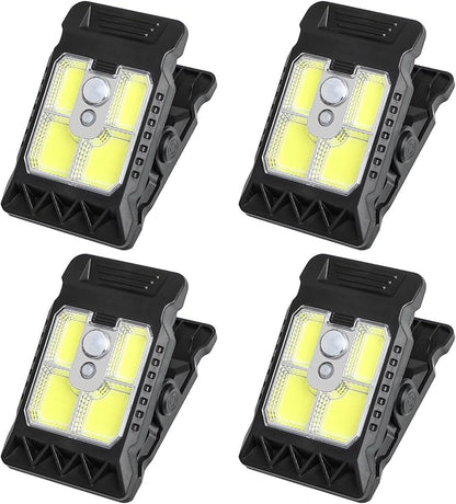 Solar Clip on Motion Sensor Light, High Brightness Led Outdoor Lamp with Efficient Solar Charging for Camping Tent, Pathway, Patio, Garden