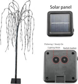 FUCHSUN 4.6 FT 200 LED Solar Lighted Willow Tree Outdoor, Light Up Weeping Willow Tree Garden Pathway Lights | Lumora