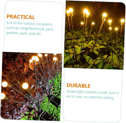 Veemoon Solar-Powered LED Garden Lights 8-Piece Outdoor Decorative Landscape Lighting Waterproof Solar Pathway Lights for Yard Patio and Festival Decor