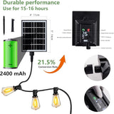 100FT Solar String Lights, Waterproof Solar Powered Patio Lights, 3 Light Modes with Remote & USB Port, 30 LED | Lumora