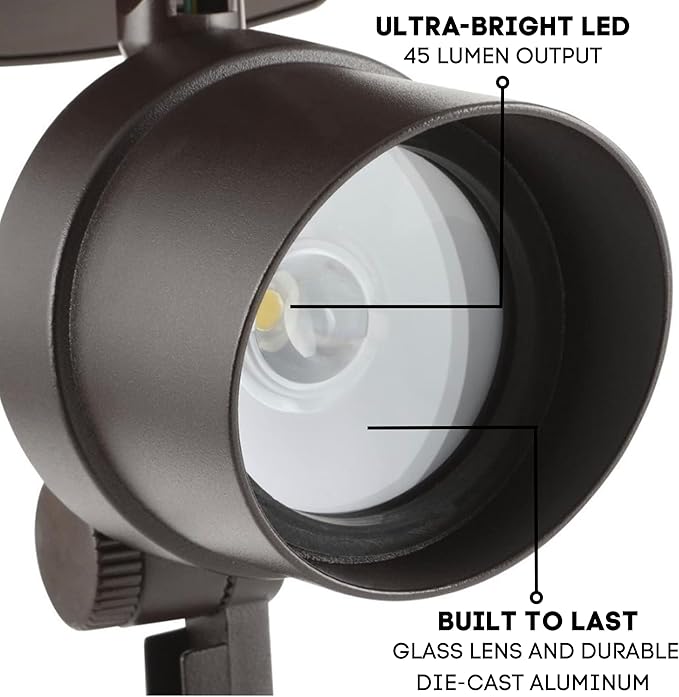 Energizer Solar Spot Lights Outdoor - 45 Lumen Solar Outdoor Lights with Smart Focus - Auto On/Off Solar Lights | Lumora