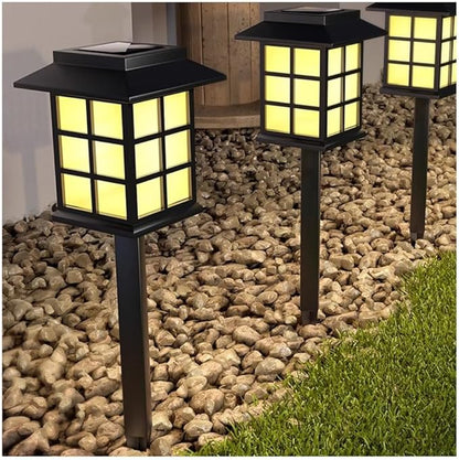 Etlegor Chinese Decor Lights, Solar Pathway Lights Waterproof Lawn Night Light for Outside/Lawn/Patio/Yard/Pathway/Walkway/Driveway Decoration ﻿ (Color : Warm Light, Size : 2PCS)