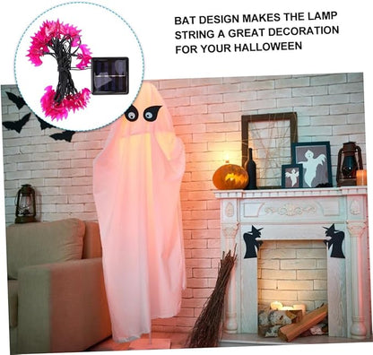 NOLITOY 5m Solar Decorative String Lights for Halloween Outdoor Lamp Strings Hours Warm Light for Parties and Creative Layouts