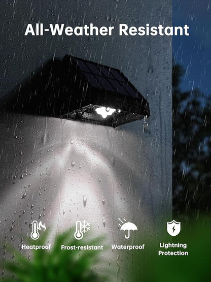 Solar Lights Outdoor Waterproof LED 6000K White Bright Lens Downlight Small Solar Light for Address, Sign, Mailbox, Deck, House Number, Wall, Fence