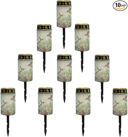 Outdoor Solar Lights Cemetery Solar Lights for Grave,LED Lantern Solar Garden Stake Lights Solar Powered Fairy Lights for Outside Solar Walkway Lights for Women Ladies,Warm White