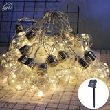 Solar String Light Outdoor Edison Vintage Plastic Hanging Waterproof String Lights for Deck Yard Tents Party Decor | Lumora