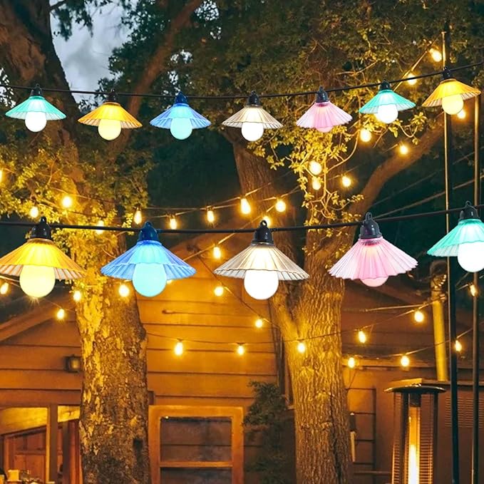 16.4 FT Outdoor Patio String Lights, Connectable LED Backyard Lights with 10 Globe Bulbs Waterproof Hanging Light | Lumora