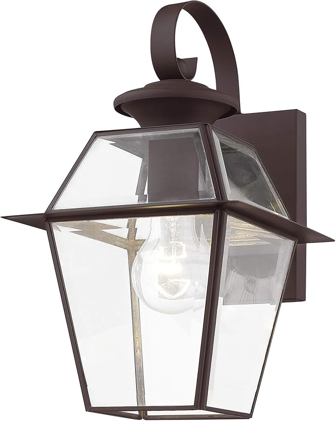 Livex Lighting 2181-07 Westover 1-Light Outdoor Wall Lantern, Bronze | Lumora