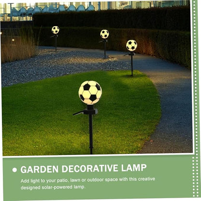 Soccer Shaped Solar Lawn Light Outdoor Decorative Garden Stake Lamp Durable Solar Lighting for Courtyard Patio Garden and Pathway Warm Glow for Nighttime Ambiance