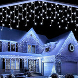 Lainin 3.5M/11ft 96 LED White Linkable Fairy Curtain String Light with 8 Modes Functional Controller for | Lumora