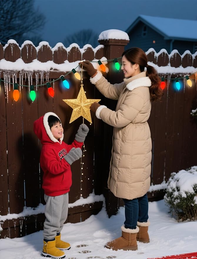 Vintage C9 LED Christmas Lights Outdoor, 50Ft C9 Multicolor Christmas String Lights with 52 Shatterproof LED Bulbs | Lumora