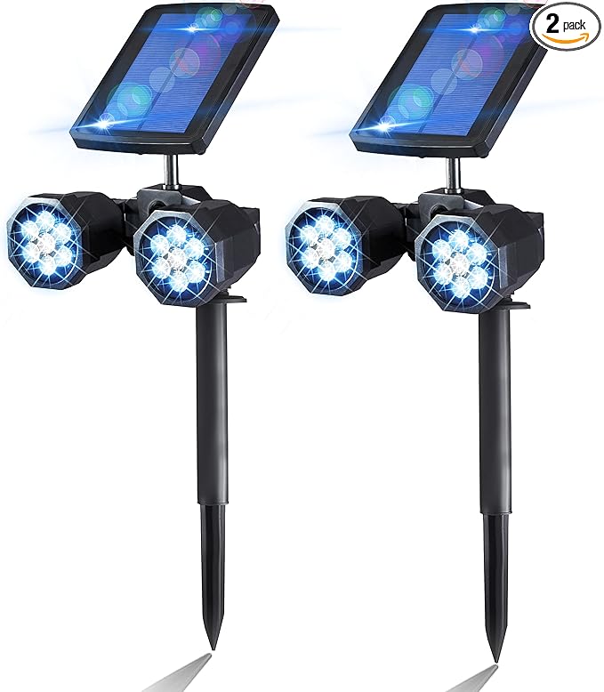 Bell+Howell Bionic Spotlight Duo Solar Lights Outdoor with Motion Sensor 14 LED Lights Super Bright Waterproof | Lumora