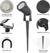 12W Low Voltage Landscape Lights LED Landscape Lighting with Connectors and Spike Stand, 12V 24V Outdoor Spotlights | Lumora