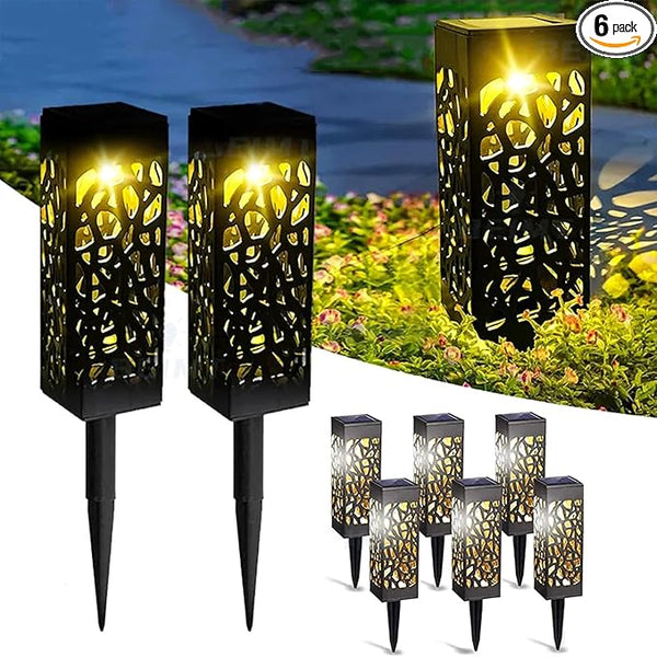 Solar Pathway Lights Outdoor, 6 Pack LED Lamp with Warm Light, Solar Garden Lights Landscape Lighting, Lawn Lamp | Lumora
