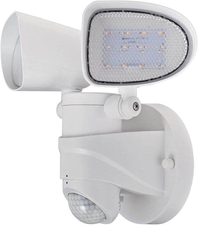 Westinghouse 6364200 Two-Light 18 Watt LED Outdoor Security Wall Light with Motion Sensor, White Finish with Acrylic Lens