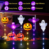 Halloween Decorations Outdoor Solar Pumpkin Bat Ghost Garden Stake Lights, 6-Pack 8 Modes Solar Halloween Lights | Lumora